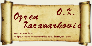 Ozren Karamarković vizit kartica